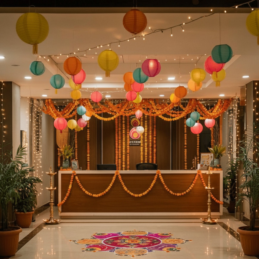 Diwali Decoration for Office Reception