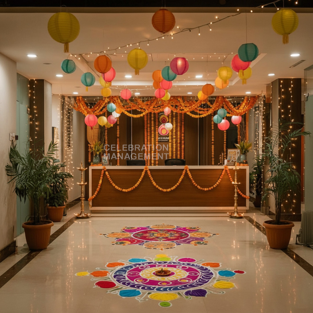 Diwali Decoration for Office Reception