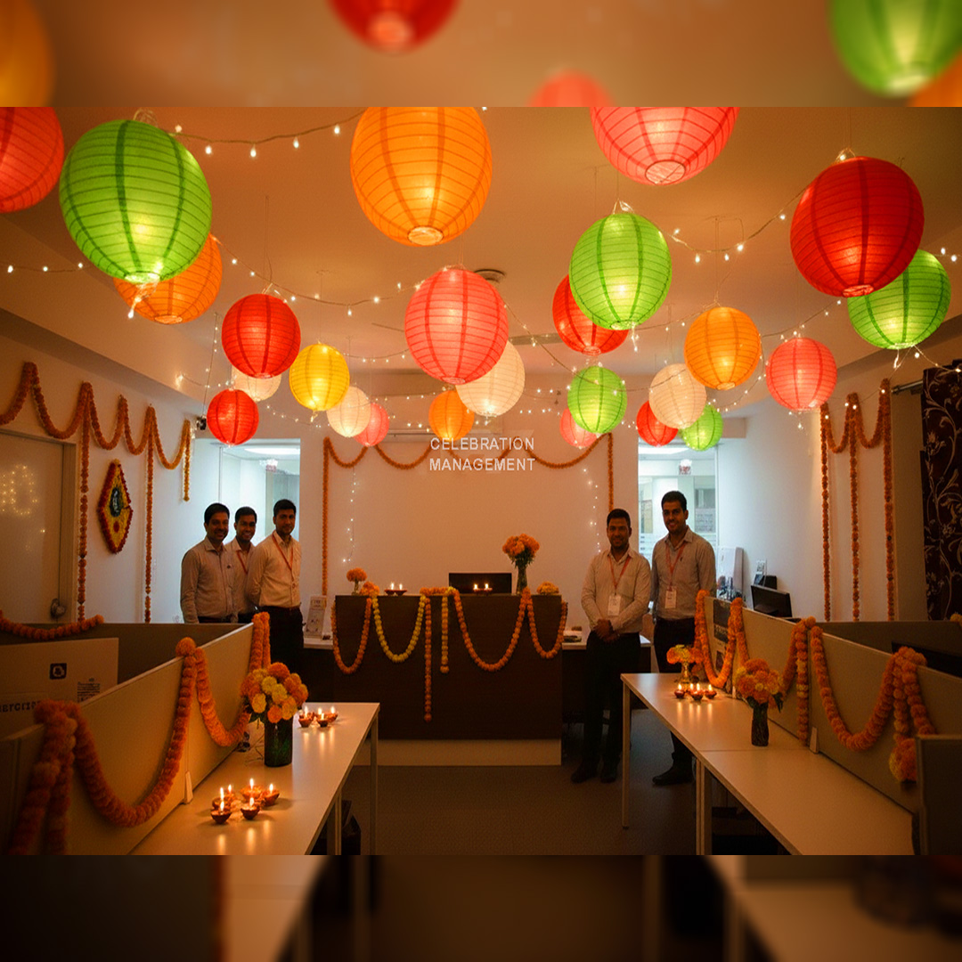 Colorfull Diwali Decoration for office