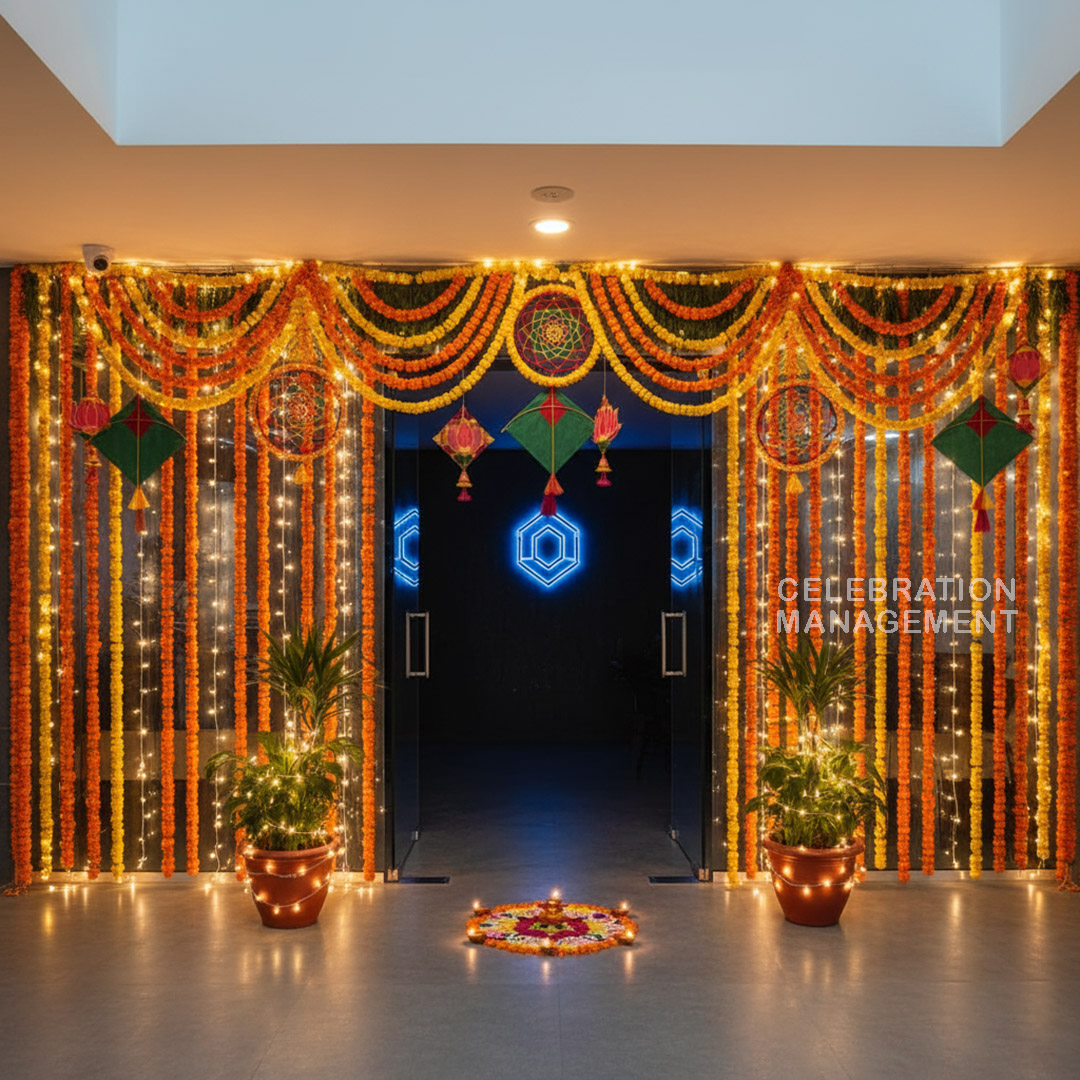 Traditional Diwali Office Decoration