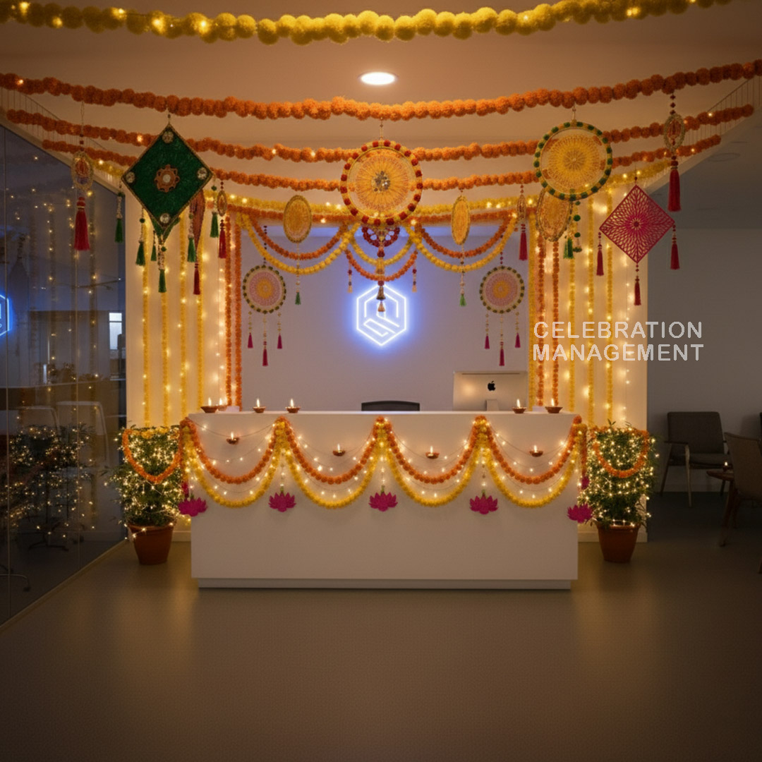 Traditional Diwali Office Decoration