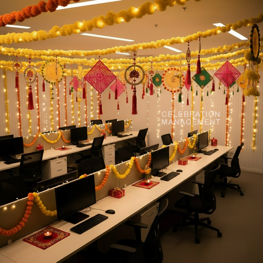 Traditional Diwali Office Decoration