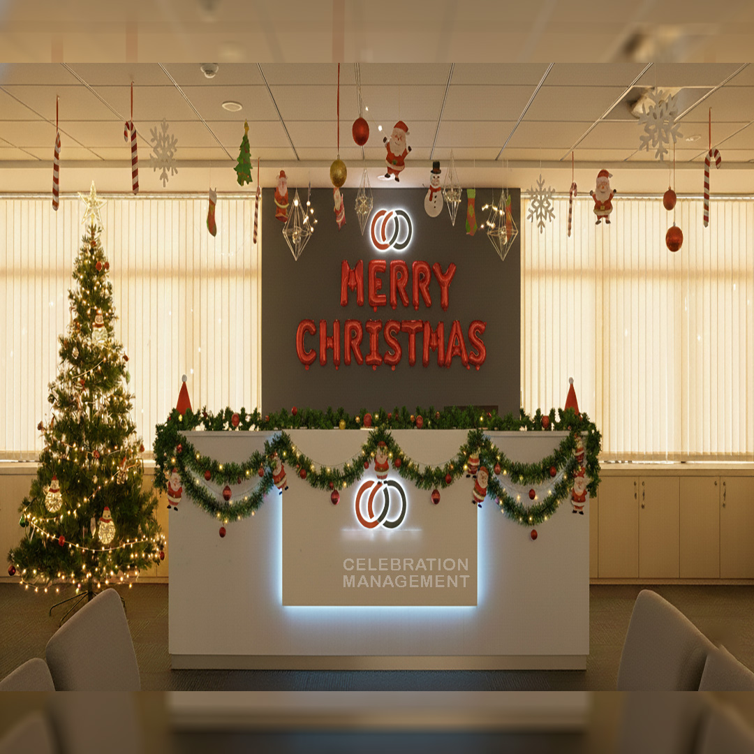 Elegant office Christmas decorations