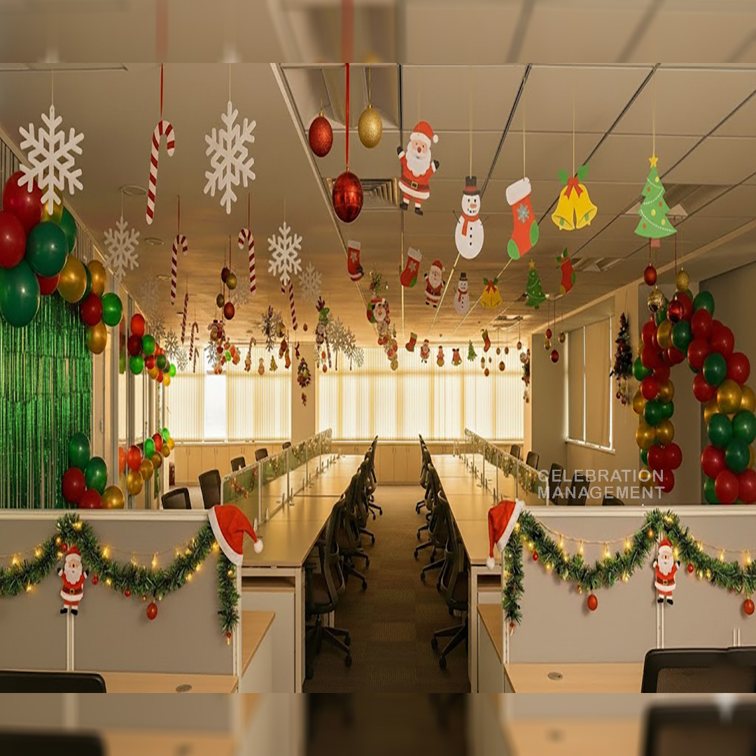Elegant office Christmas decorations