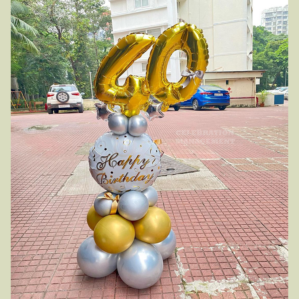 40th Birthday Balloon Bouquet