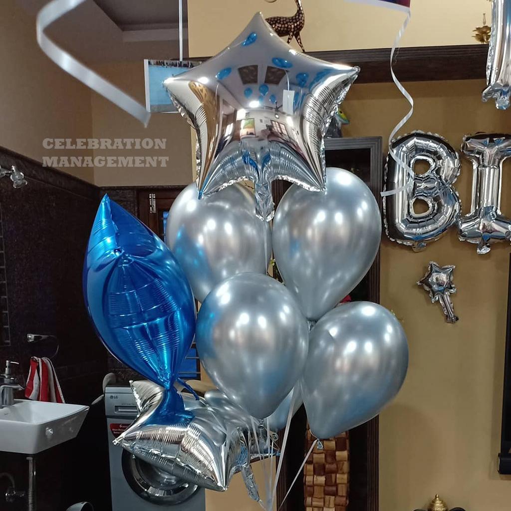 Glittery Blue and Silver Birthday Surprise