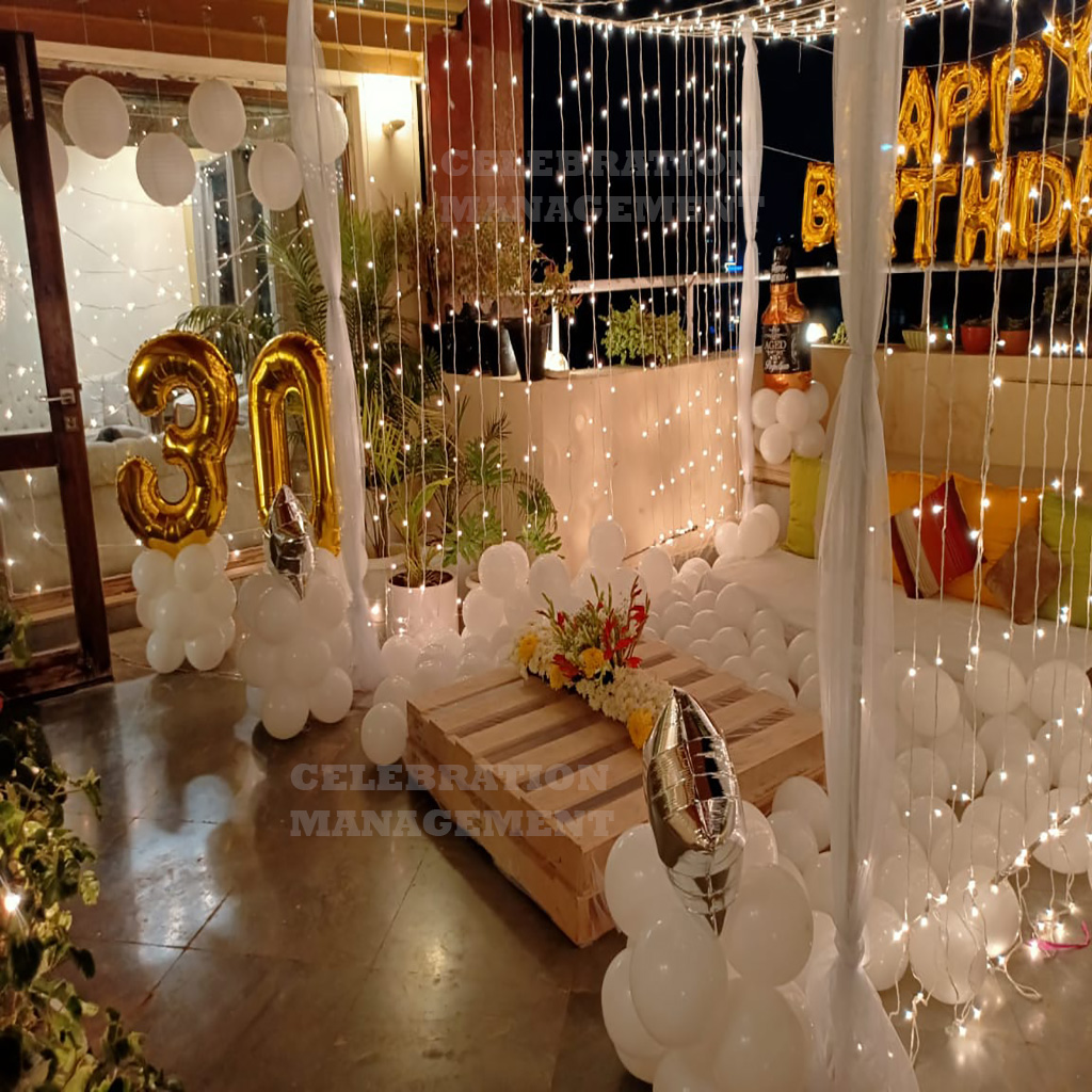 Stunning Lighting Cabana decoration on Terrace